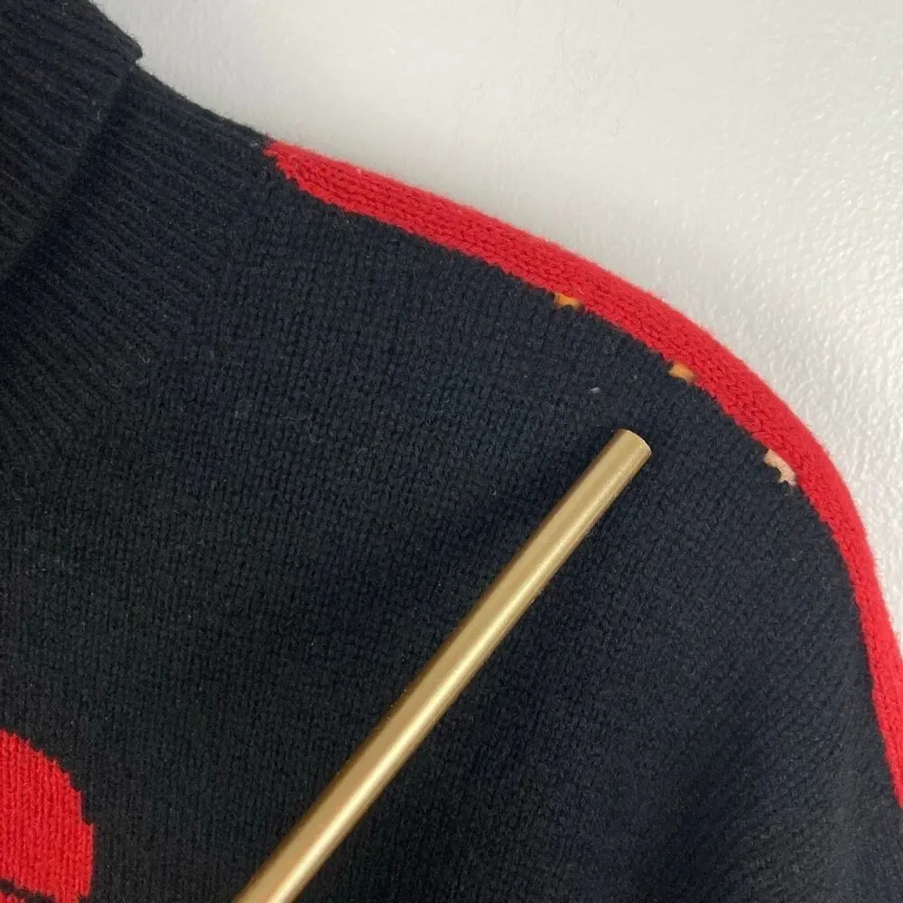 Vintage RARE Polo Ralph‎ Lauren Turtleneck Sweater 100% Lambswool Suicide Skier